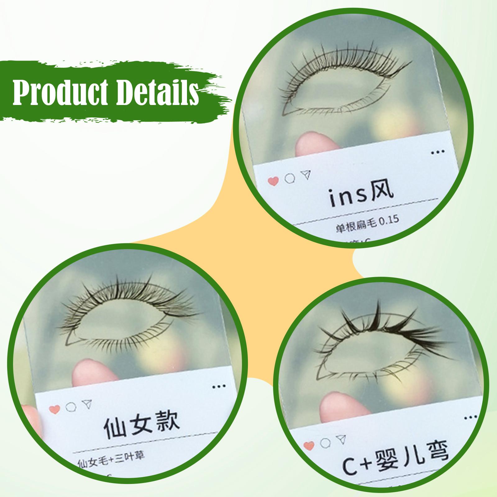 Women Accessories Store - 14Pcs Eyelash Effect Cards Eyelash Extension