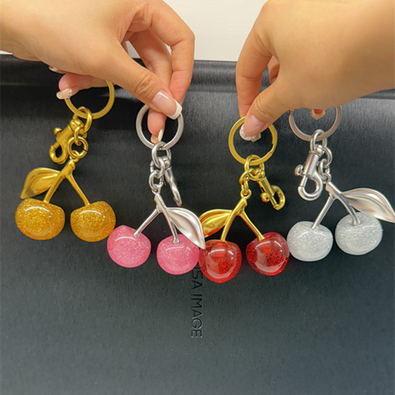 Women'S Accessories Coach - Fashion Cherry Keychain Summer Fruits Cherries