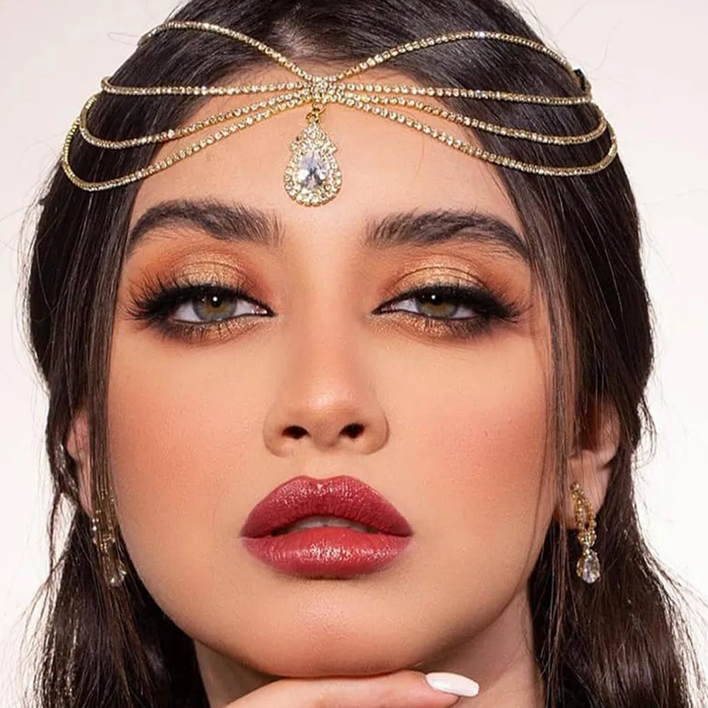 Women Accessories India - XSBODY Boho Bridal Rhinestone Head Chain