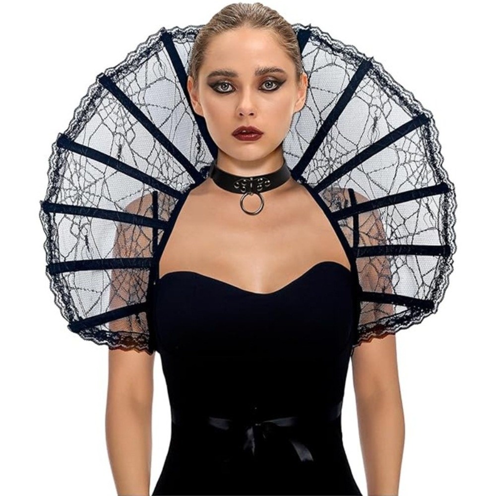 Women'S Victorian Accessories - Lace Victorian Stand Up Collar Mesh