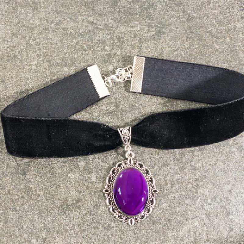 Purple Cameo water drop Choker - đánh giá và giá Women'S Victorian Accessories