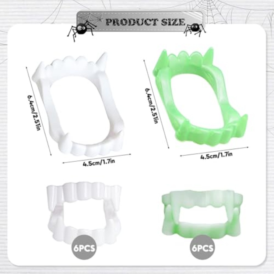 12 Pcs Halloween White Teeth F - đánh giá và giá Women'S Vampire Accessories