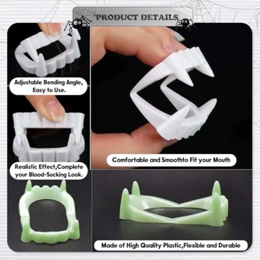12 Pcs Halloween White Teeth F - đánh giá và giá Women'S Vampire Accessories