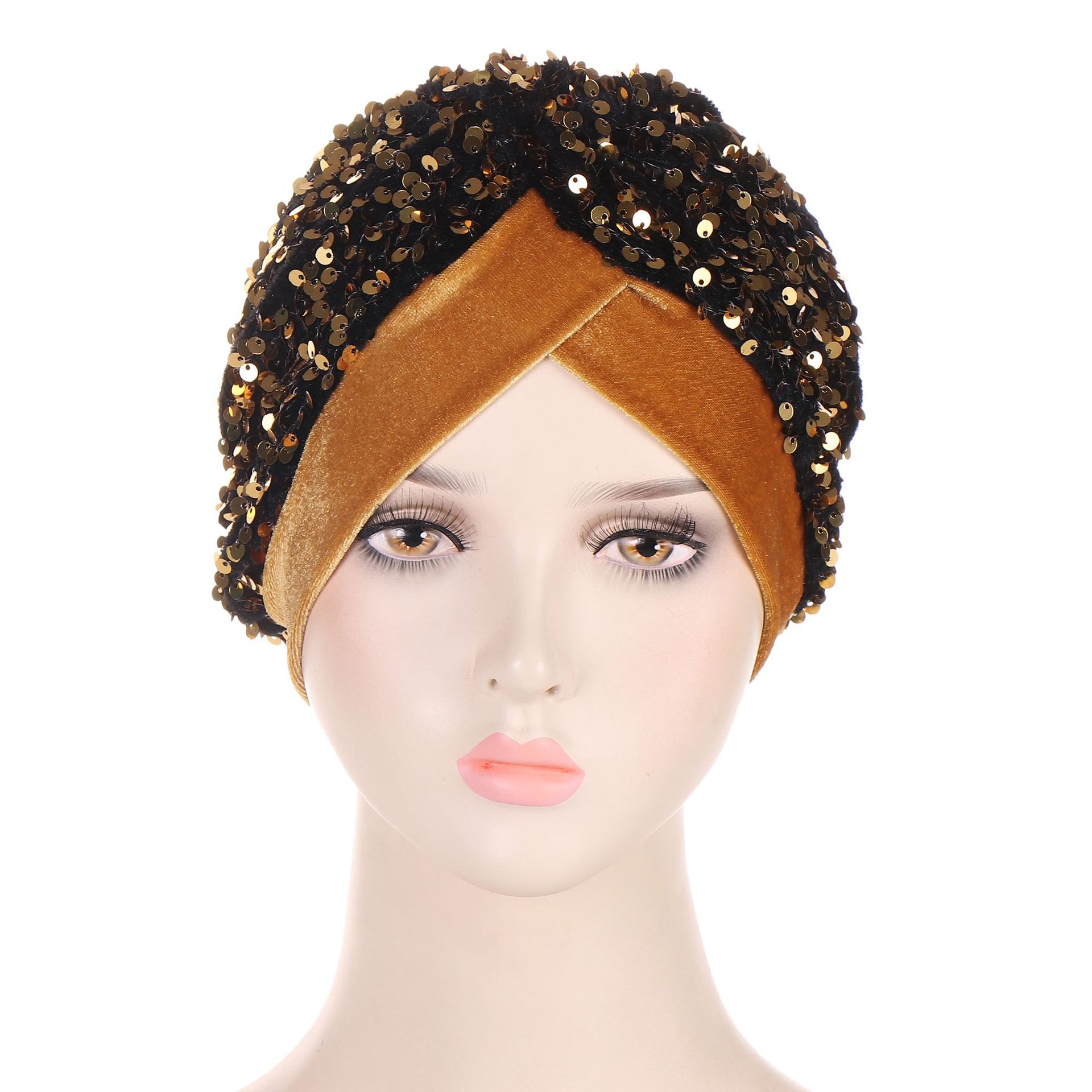 Glitter Sequins Velvet Turban  - đánh giá và giá Women Accessories India