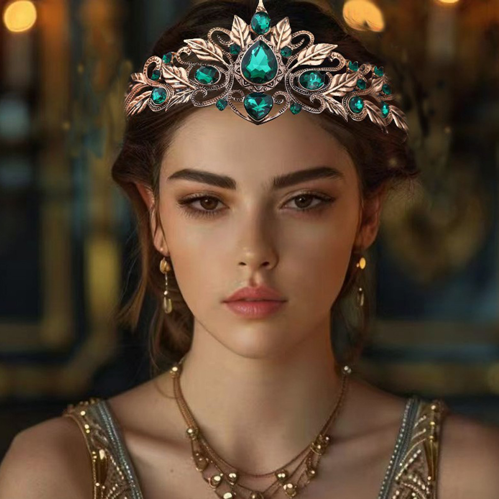 Baroque Style Round Tear Drop  - đánh giá và giá Women'S Hair Accessories Wedding