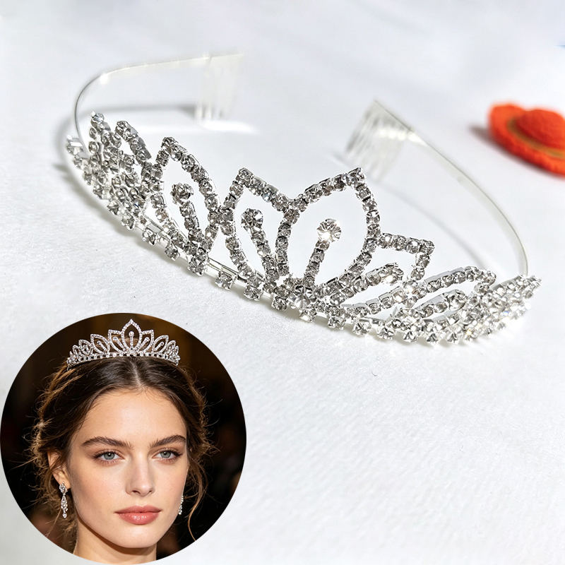 Silver Color Sparkling Rhinest - đánh giá và giá Women'S Hair Accessories Wedding