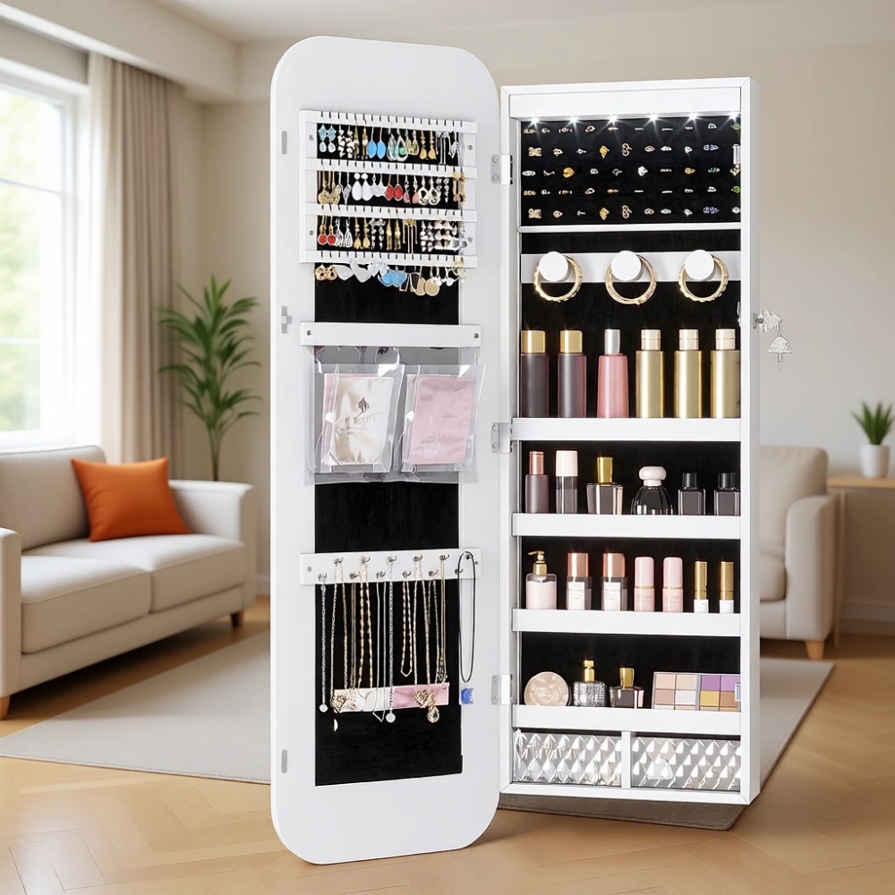 LED Lighted Jewelry Cabinet wi - đánh giá và giá Women Accessories Organizer