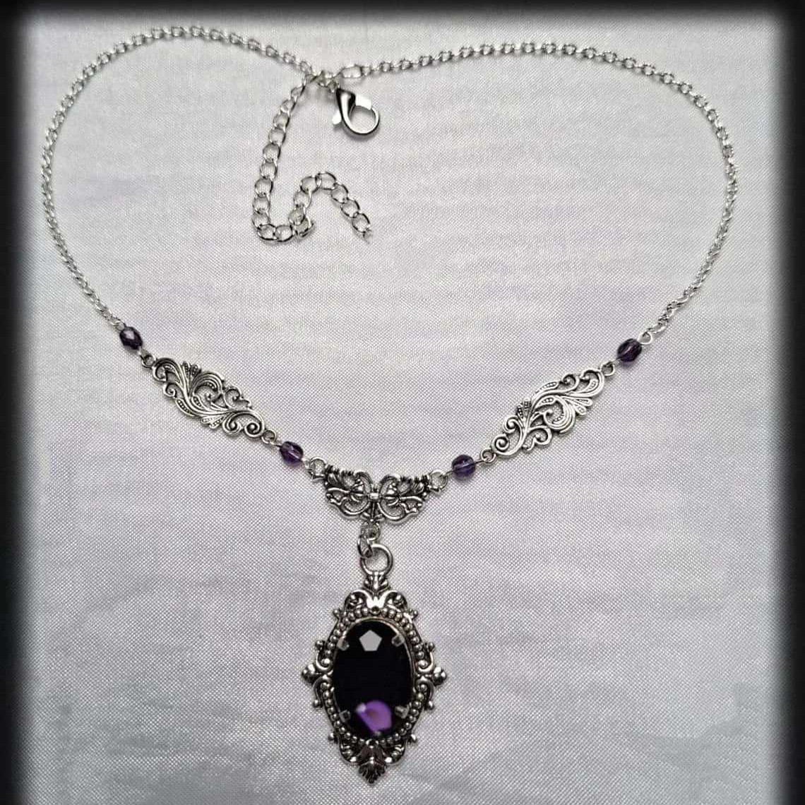 Purple Magic Water Drop Neckla - đánh giá và giá Women'S Victorian Accessories