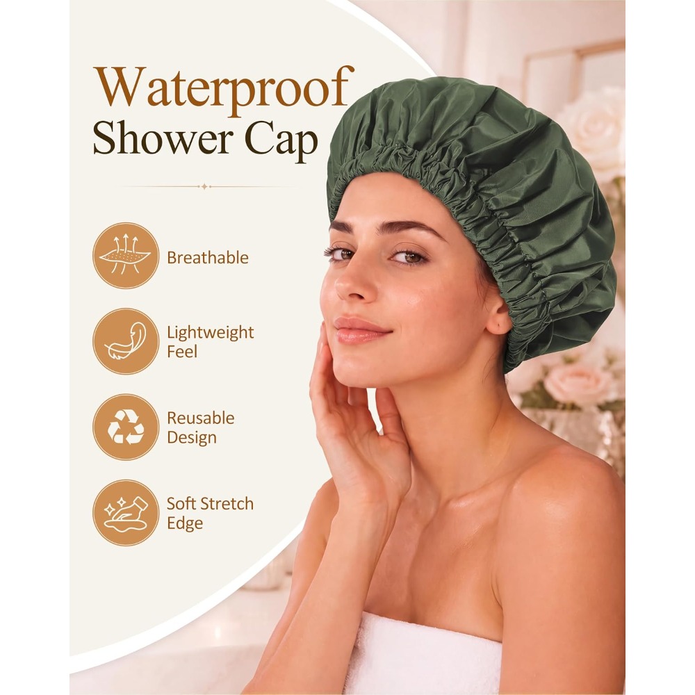 Reusable Waterproof Shower Cap - đánh giá và giá Women Accessories Images