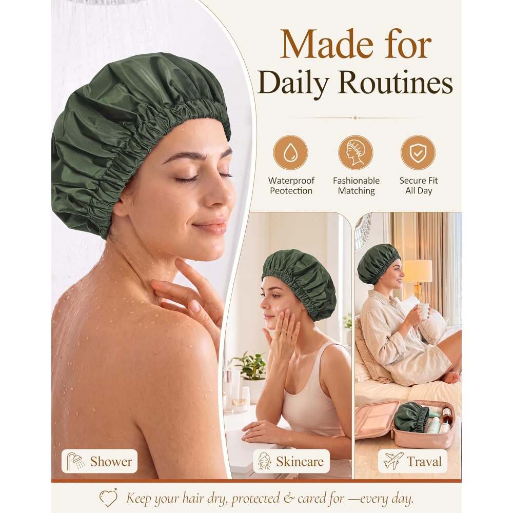Reusable Waterproof Shower Cap - đánh giá và giá Women Accessories Images