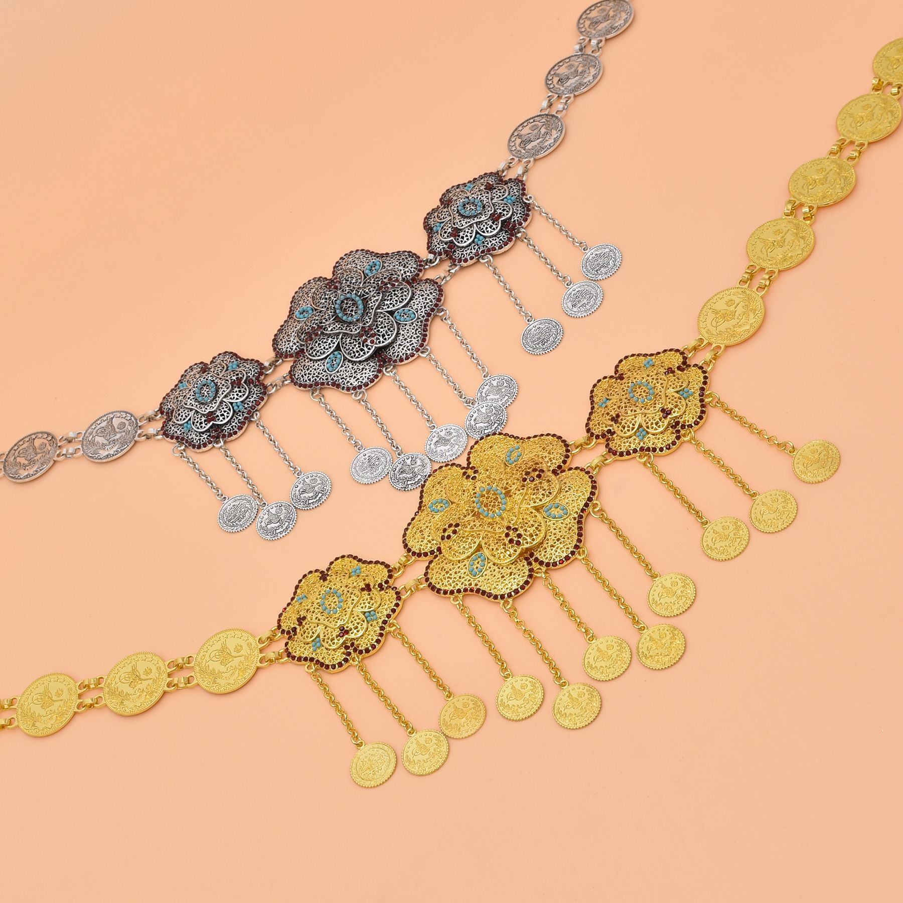 Hollow Out Flower Coins Chain  - đánh giá và giá Women Accessories India