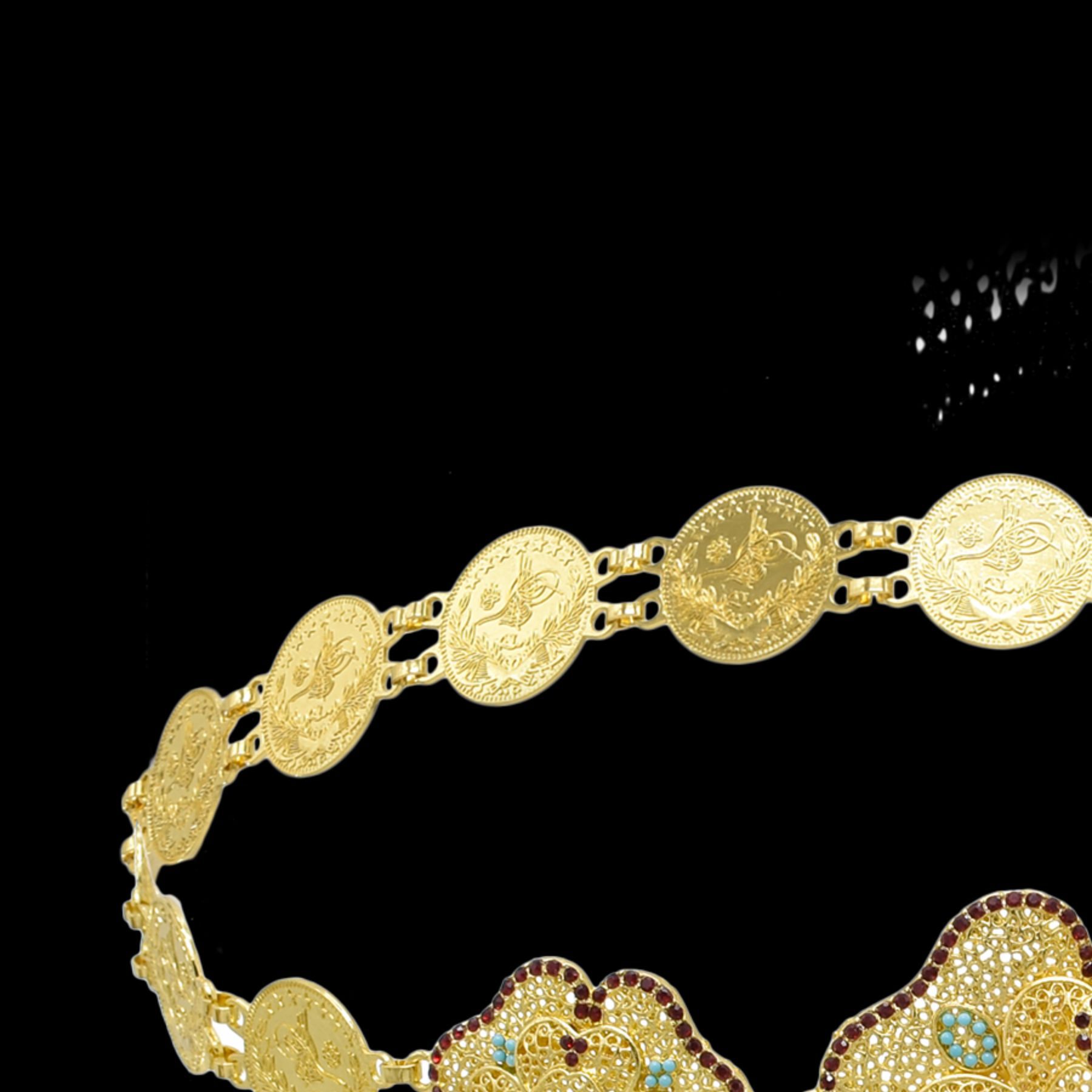 Hollow Out Flower Coins Chain  - đánh giá và giá Women Accessories India