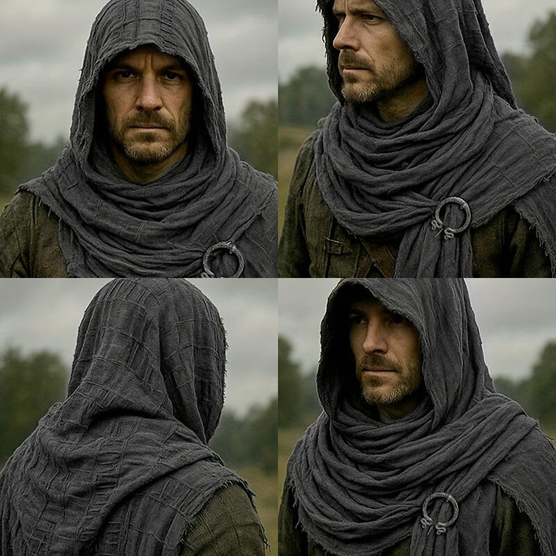 Medieval Hooded Tattered Scarf - đánh giá và giá Women'S Viking Accessories