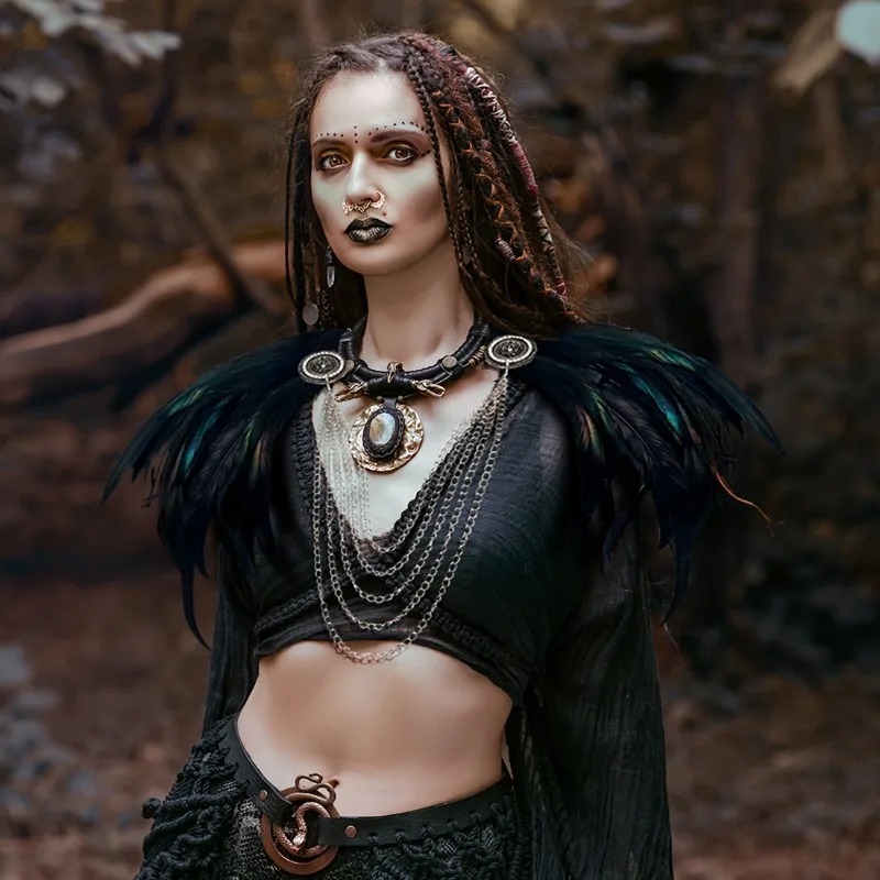 1pcs Viking Style Feather Cape - đánh giá và giá Women'S Viking Accessories