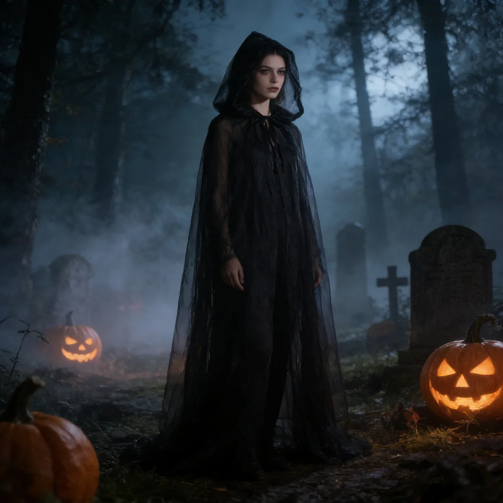 Black Bridal Shawl Witch Cospl - đánh giá và giá Women'S Vampire Accessories