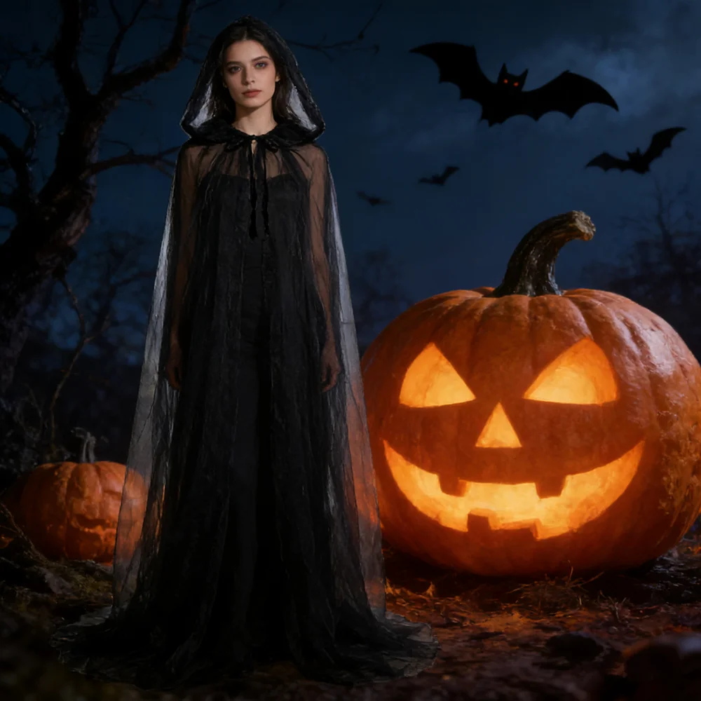 Black Bridal Shawl Witch Cospl - đánh giá và giá Women'S Vampire Accessories