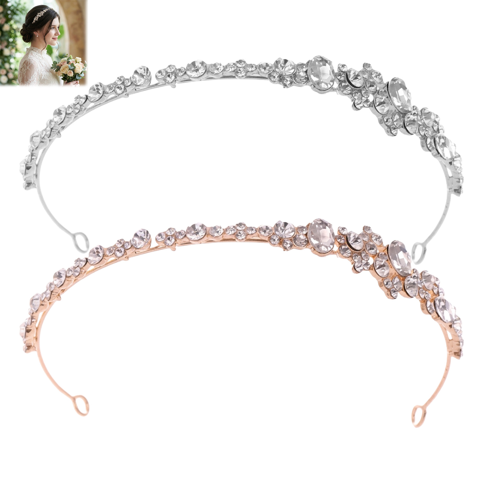 Alloy Rhinestone Crown Headban - đánh giá và giá Women'S Hair Accessories Wedding