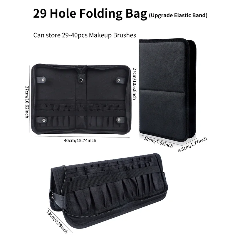 29/23 Holes Foldable Makeup Br - đánh giá và giá Women Accessories Organizer