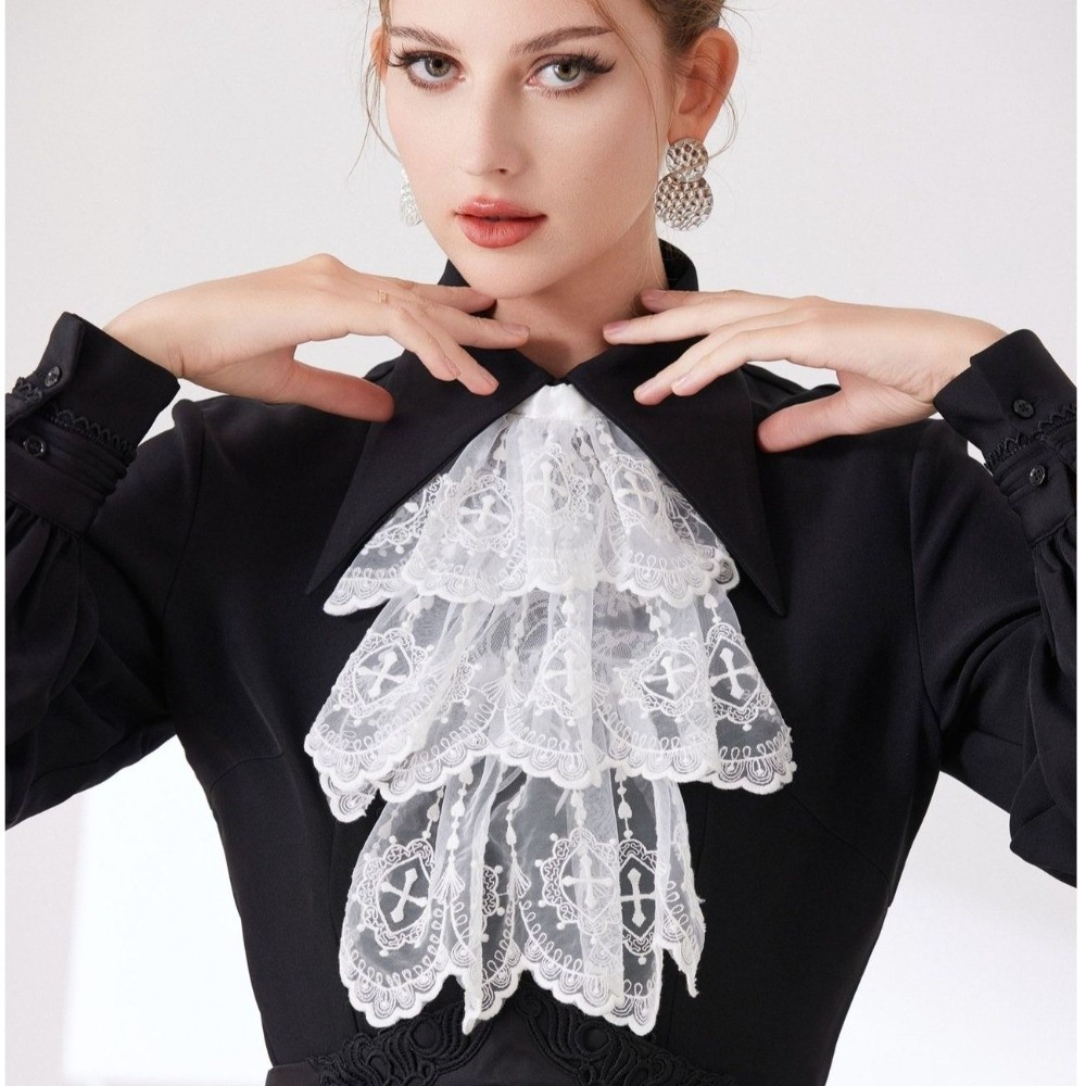 Victorian Style Lace Jabot Col - đánh giá và giá Women'S Victorian Accessories