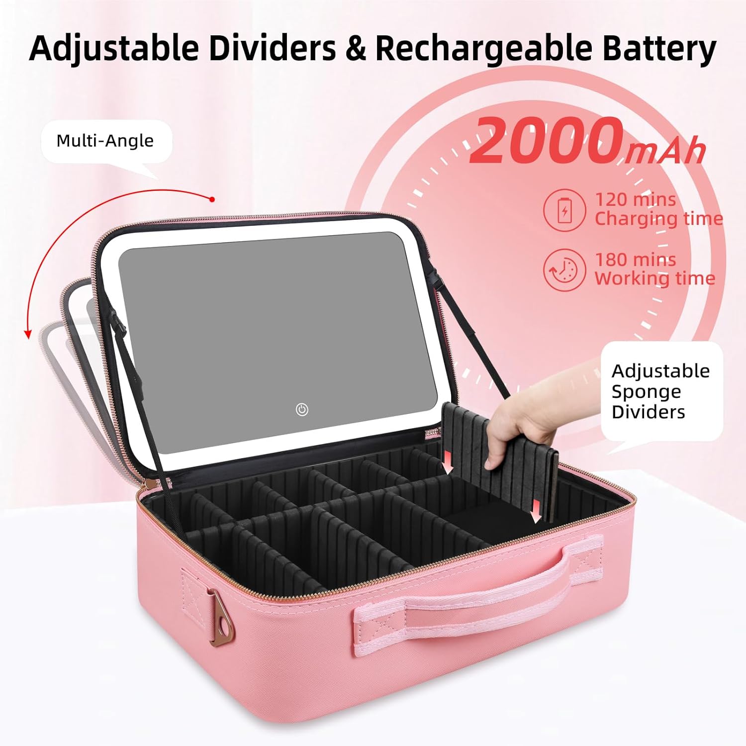Large Capacity Makeup Bag 15'' - đánh giá và giá Women Accessories Organizer