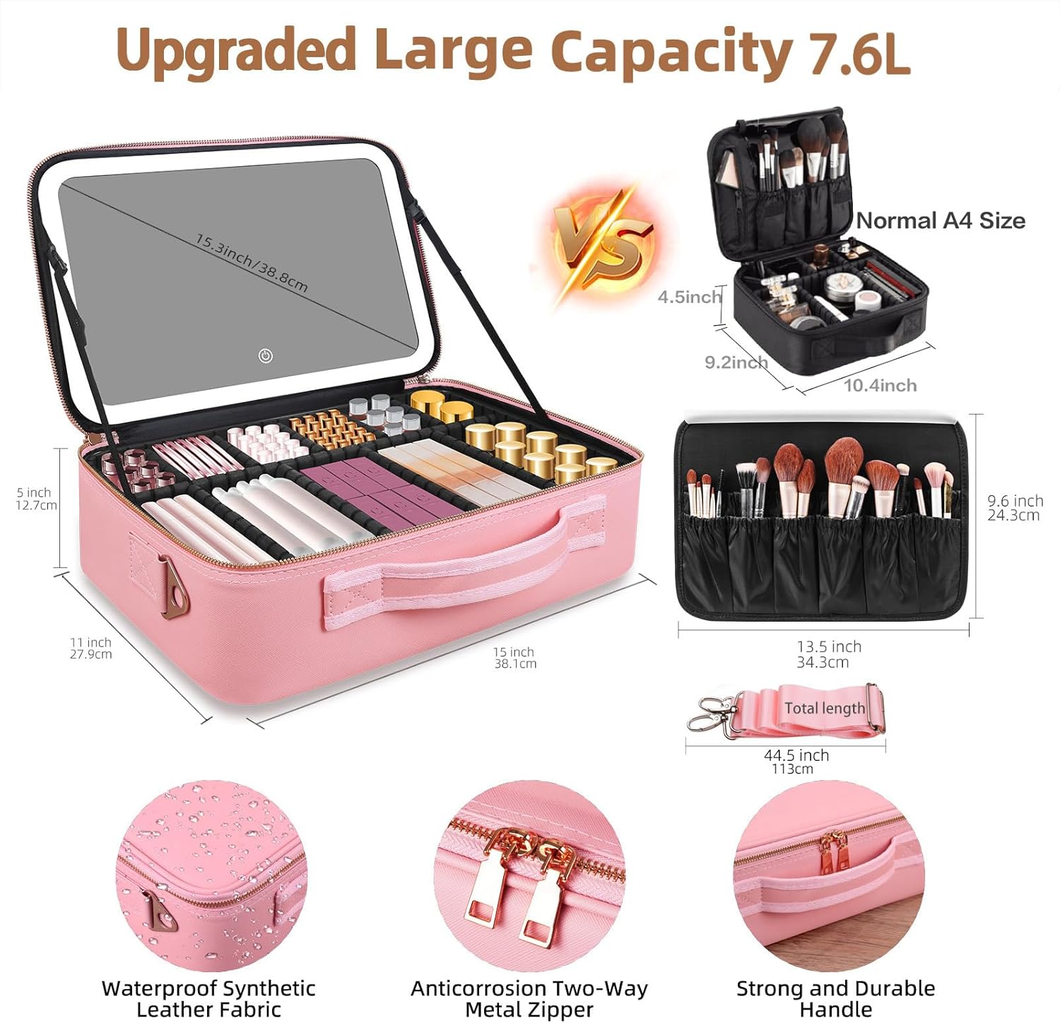 Large Capacity Makeup Bag 15'' - đánh giá và giá Women Accessories Organizer